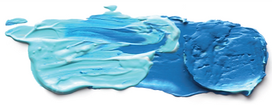Blue paint representation