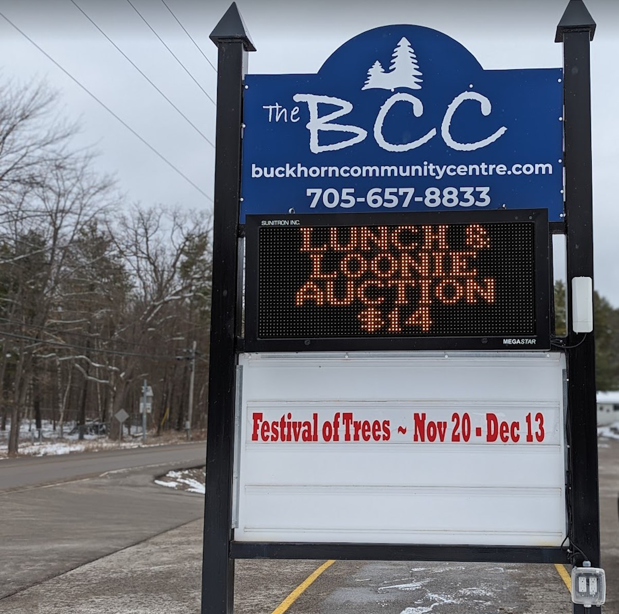 Buck Horn Community Centre Outdoor Sign